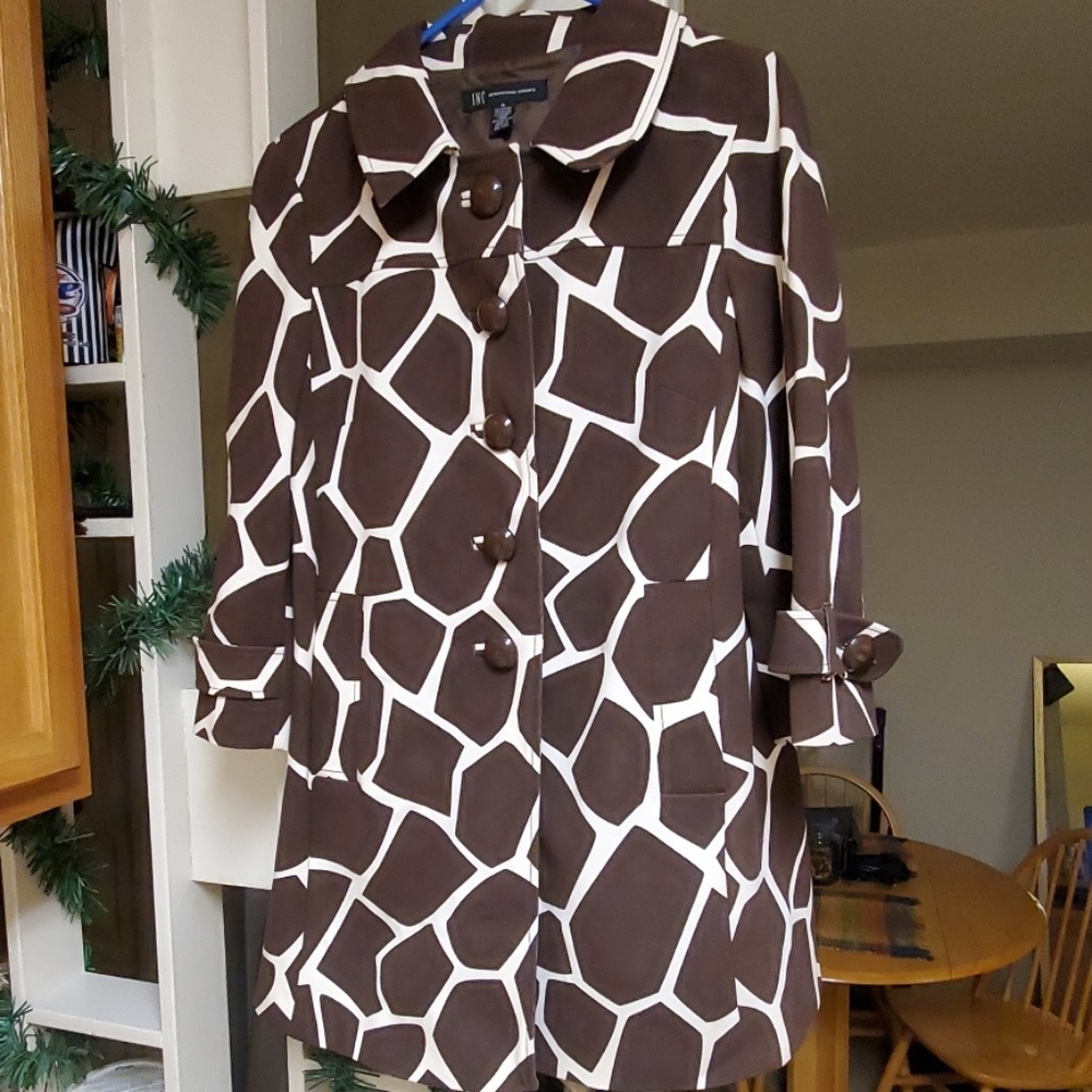 COPY - I.N.C Dress Coat With Giraffe Print